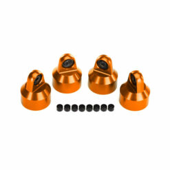 BOUCHONS D'AMORTISSEUR GTX ALU ANODISES ORANGE (X4)
