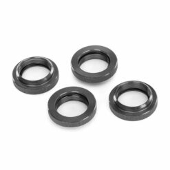 BAGUES DE RESSORT REGLABLES ALU ANODISEES GRISES (X4)