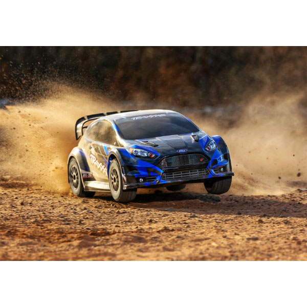 TRAXXAS FORD FIESTA RALLY BRUSHLESS CLIPLESS SANS ACCUS CHARGEUR