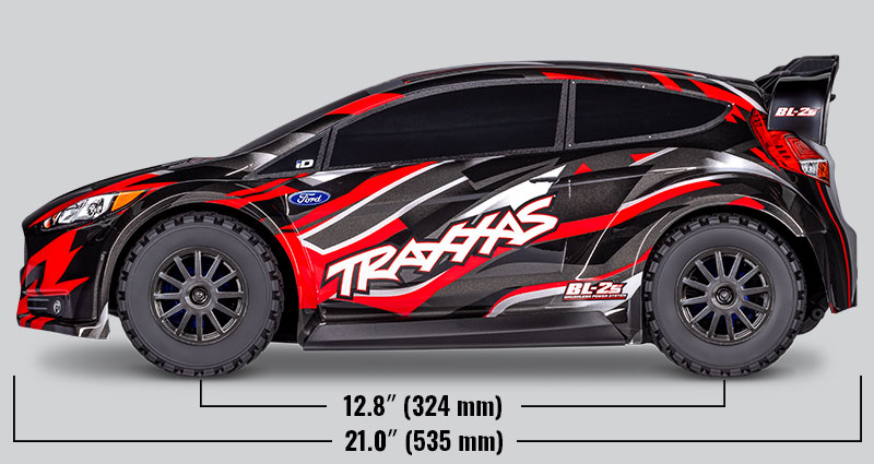 TRAXXAS FORD FIESTA RALLY BRUSHLESS CLIPLESS SANS ACCUS / CHARGEUR - MRC