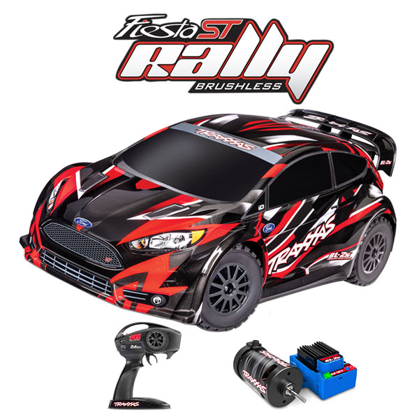 TRAXXAS FORD FIESTA RALLY BRUSHLESS CLIPLESS SANS ACCUS / CHARGEUR - MRC