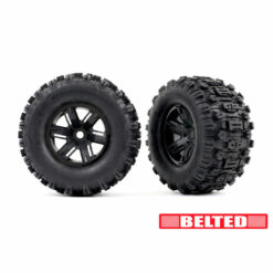 ROUES MONTEES COLLEES SLEDGEHAMMER X-MAXX CEINTURE NOIRES (2) (7871)