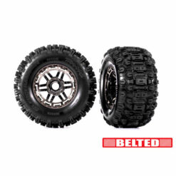 ROUES MONTEES COLLEES SLEDGEHAMMER MAXX CEINTURE CHROMEES NOIRES (2)