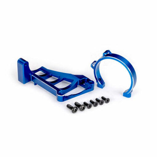 SUPPORTS MOTEUR ALU ANODISES BLEUS POUR MOTEUR 3483