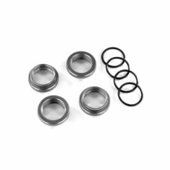 BAGUES DE RESSORT GT-MAXX ALU ANODISEES GRISES (X4)
