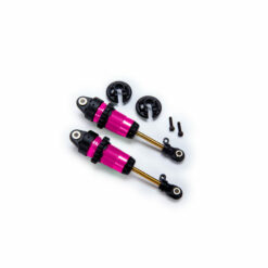 AMORTISSEURS LONG GTR ALU ANODISES ROSES SANS RESSORTS (X2)