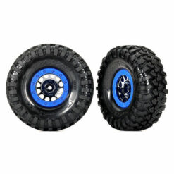 ROUES MONTEES COLLEES TRX-4 METHOD 105 -CHROMEES NOIRES BLUE 1