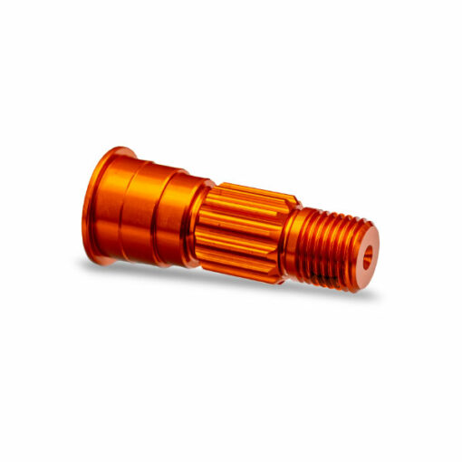 AXE DE ROUE AVANT ALUMINIUM ANODISEES ORANGE (X1) - FUNCO (10953-ORNG)