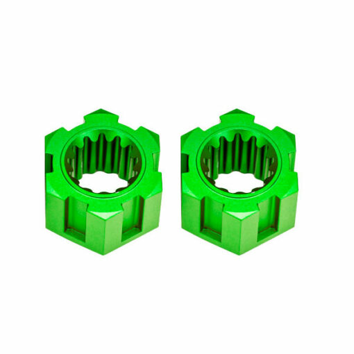 HEXAGONE DE ROUE ALUMINIUM ANODISEES VERTS (X2) - FUNCO (10954-GRN)