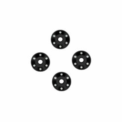 RONDELLES DE ROUES ALU ANODISEES NOIRE (X4) (10257-BLK)